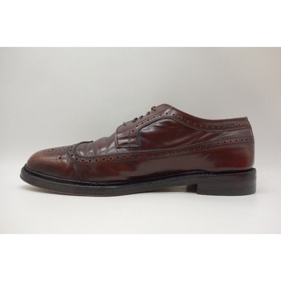 Tweed Cheaney England Brown Leather Longwing Wingtip Lace Up Oxfords Men\'s 11 main image 5